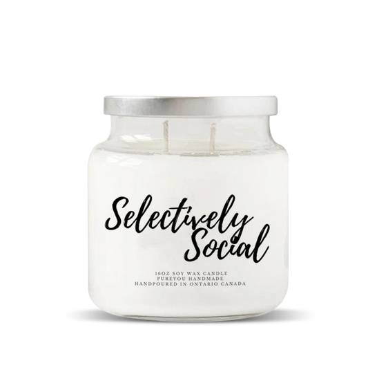“Selectively Social” Soy Wax Candle