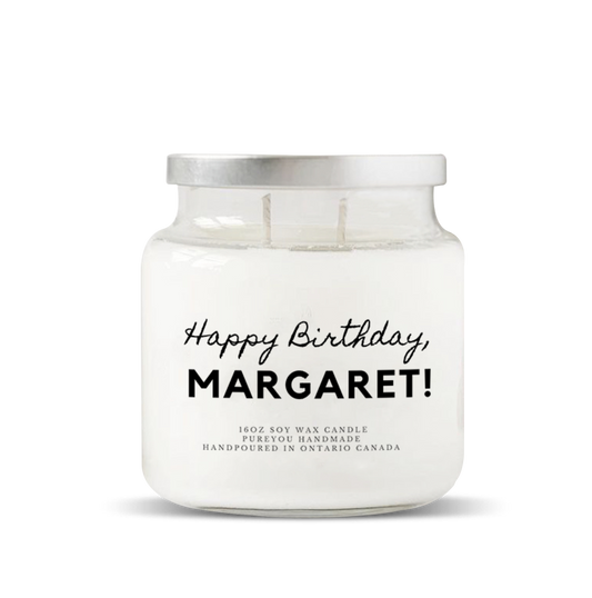 Personalized “Happy Birthday”Soy Wax Candle