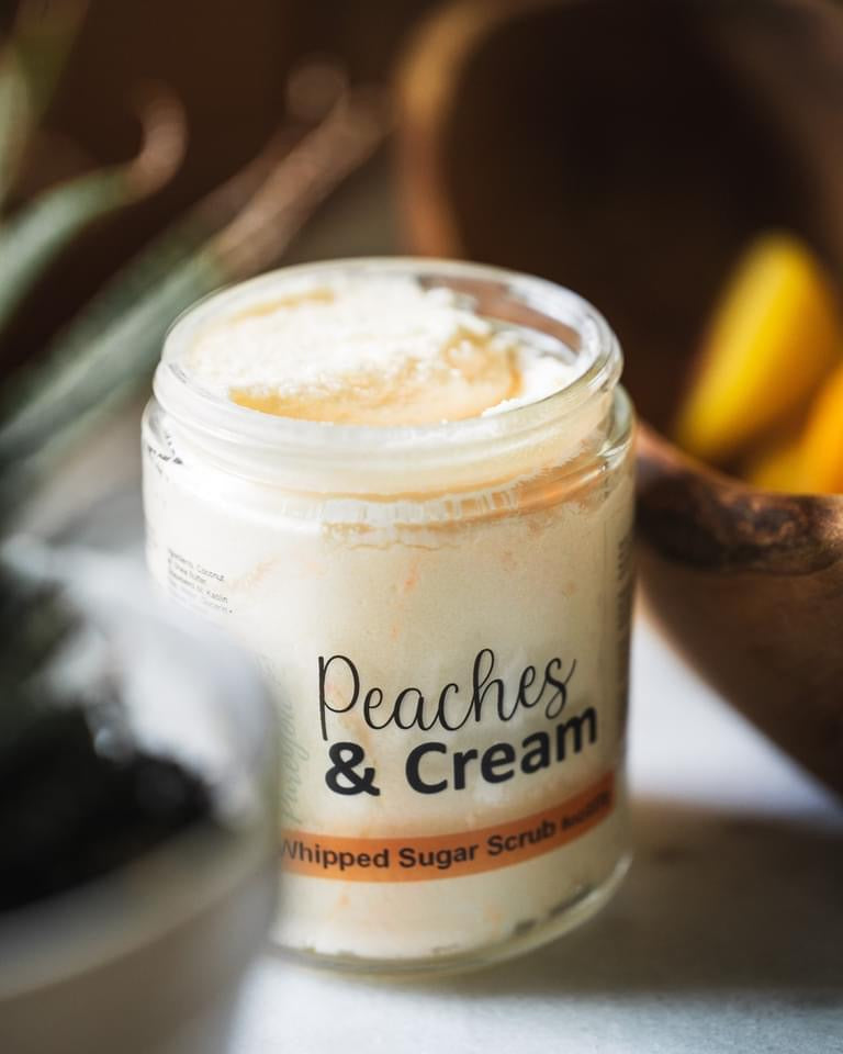 Peaches and Cream Whipped Sugar Scrub