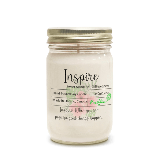 Inspire Soy Wax Candle (Sweet Mandarin  + Chili Peppers)