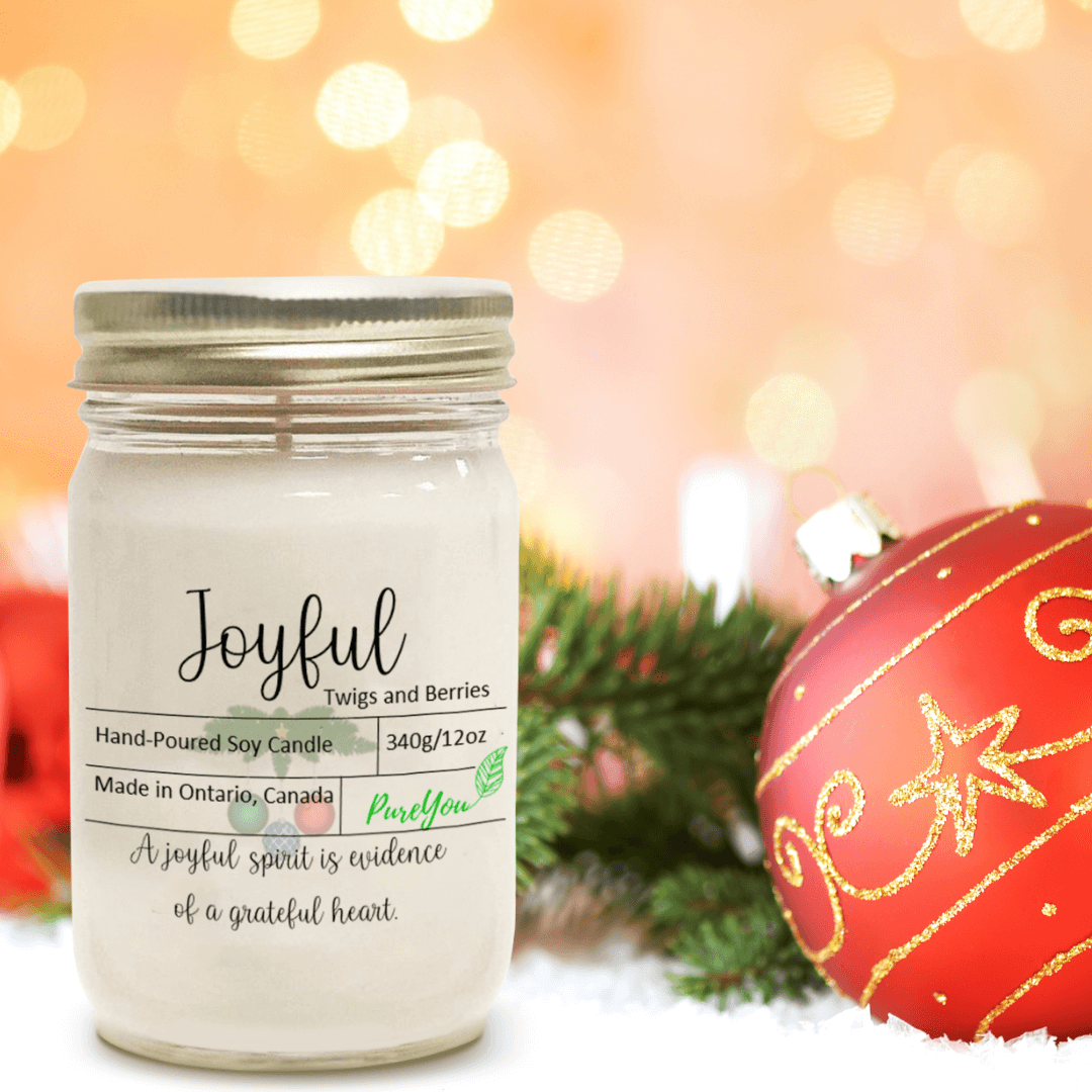 Joyful Soy Wax Candle (Twigs and Berries)
