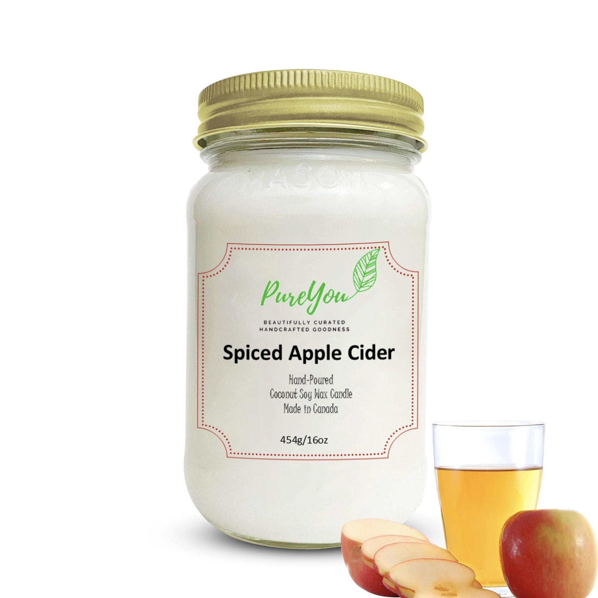 Spice Apple Cider Coconut Soy Wax Candle - PureYou Handmade