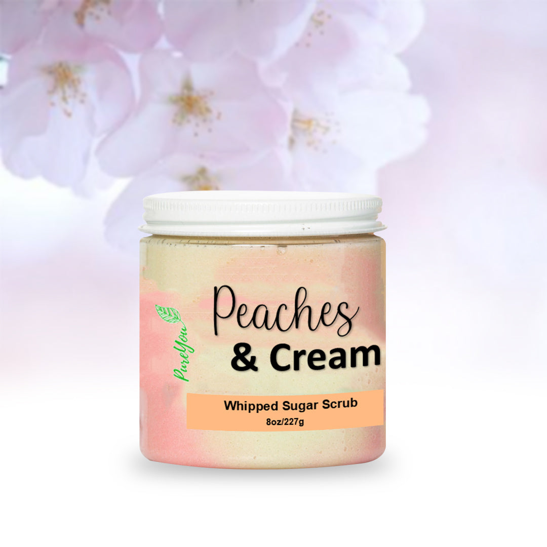 Peaches and Cream Whipped Sugar Scrub