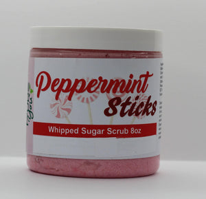 Peppermint Sticks Whipped Sugar Scrub - PureYou Handmade