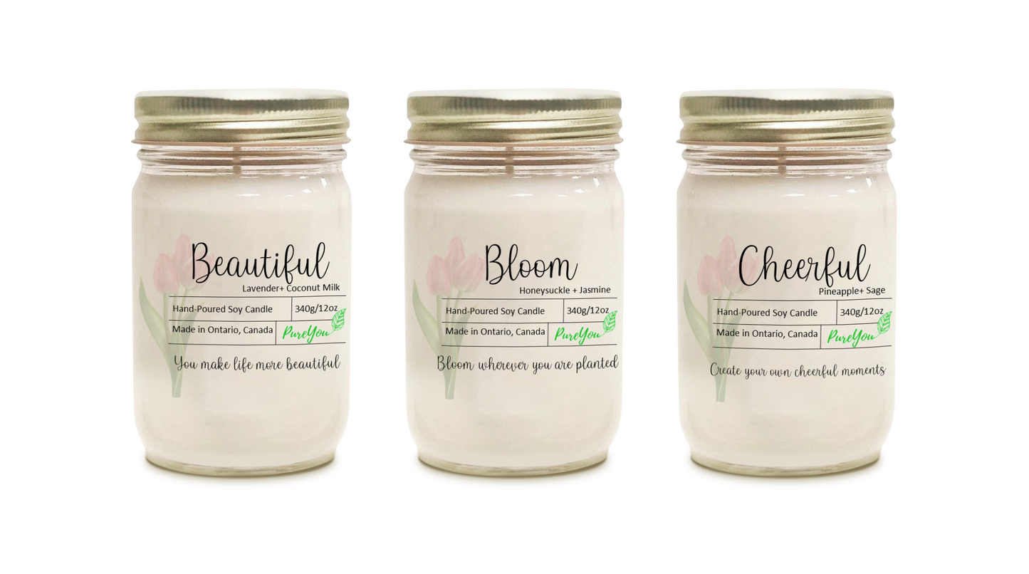 Spring Bundle Of Soy Wax Candles