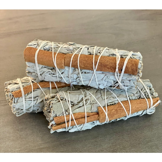 White Sage Smudge Sticks with Cinnamon