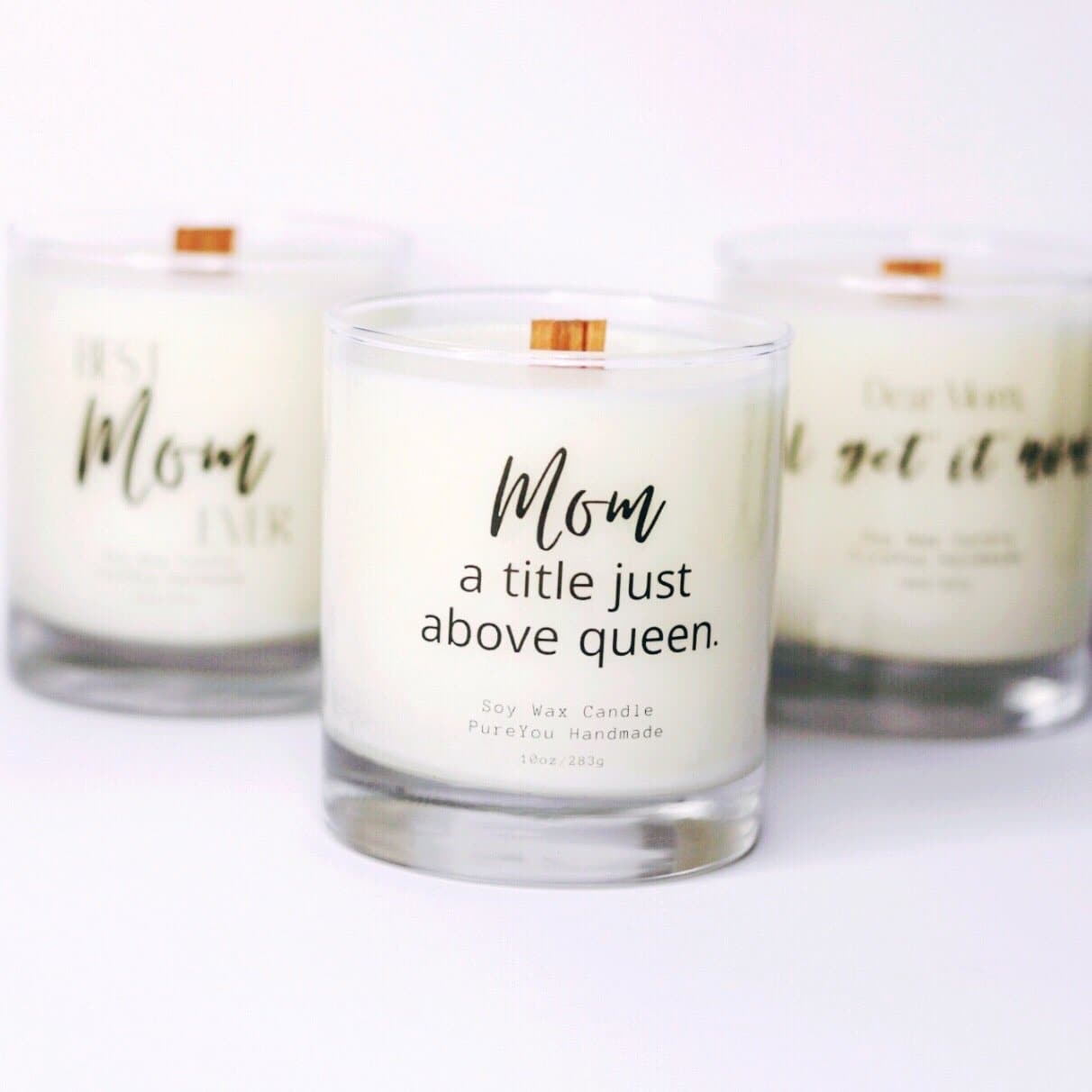 “Mom a title” Soy Wax Candle