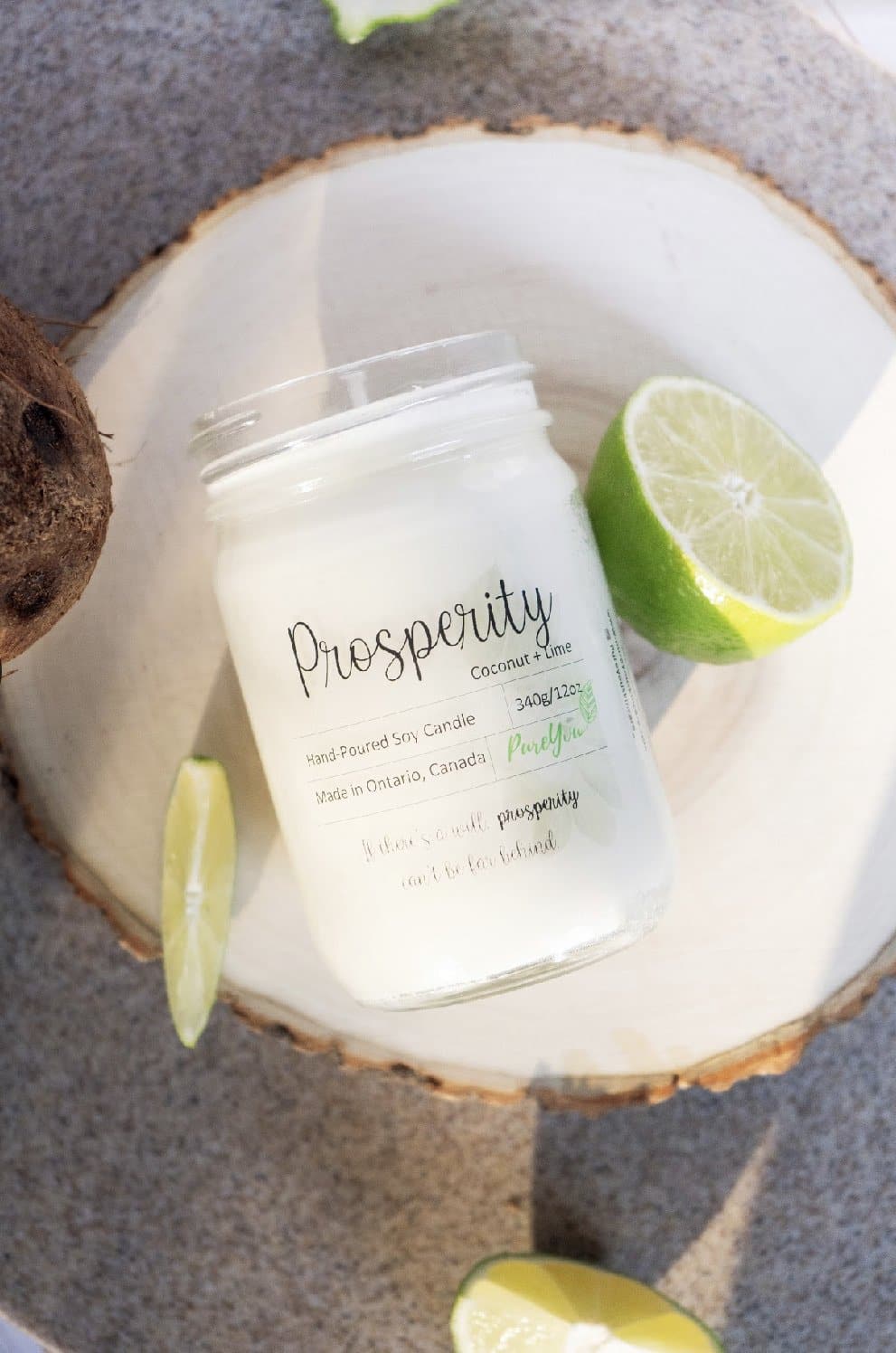 Prosperity Soy Wax Candle (Coconut+Lime)