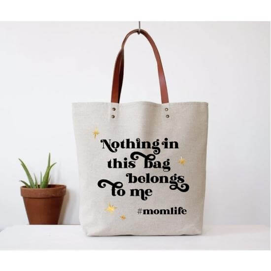 Hashtag Mom Life Tote Bag Funny Parent Baby Gift