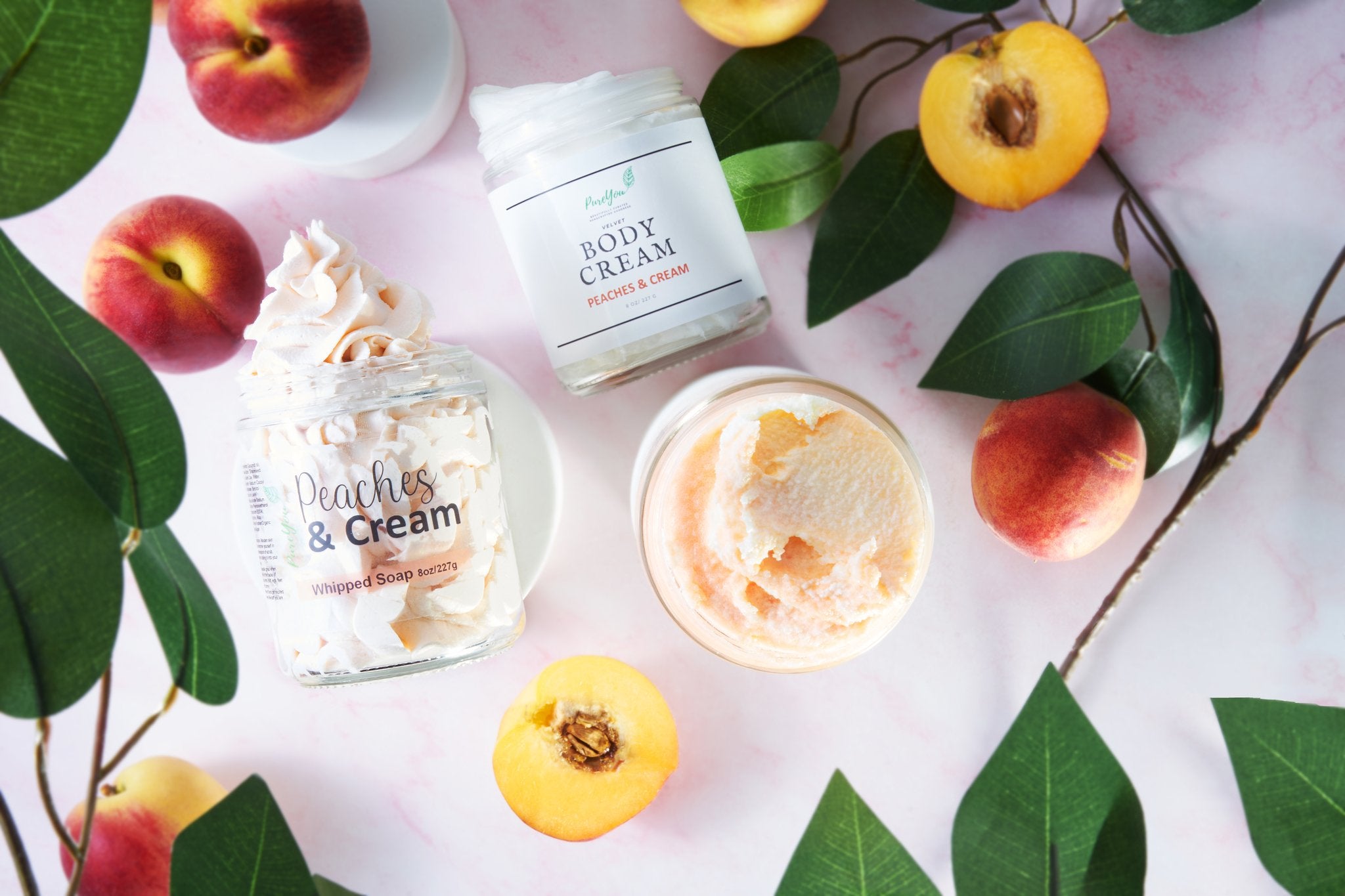 Peaches and Cream Whipped Sugar Scrub